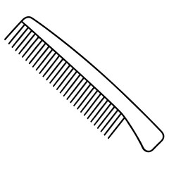 White Background Comb Vector Art