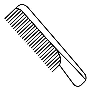 recommend clip art: White Background Comb Vector Art
