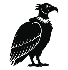 Fototapeta premium Eagle silhouette isolated on white