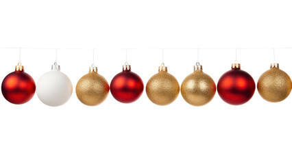 PNG  Christmas decorations with baubles christmas christmas decorations white background.