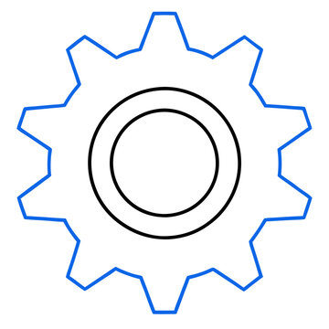 recommend clip art: 20 Cog Blue Cogwheel Outline line art Vector