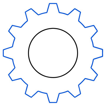 recommend clip art: 20 Cog Blue Cogwheel Outline line art Vector