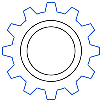 recommend clip art: 20 Cog Blue Cogwheel Outline line art Vector