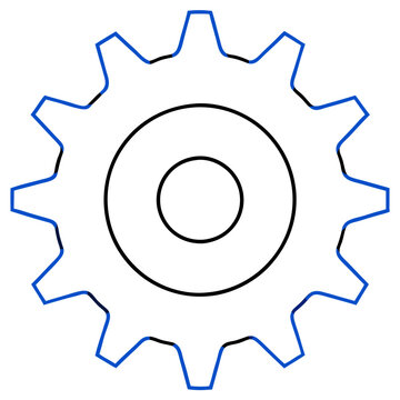 recommend clip art: 20 Cog Blue Cogwheel Outline line art Vector