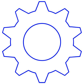 recommend clip art: 20 Cog Blue Cogwheel Outline line art Vector
