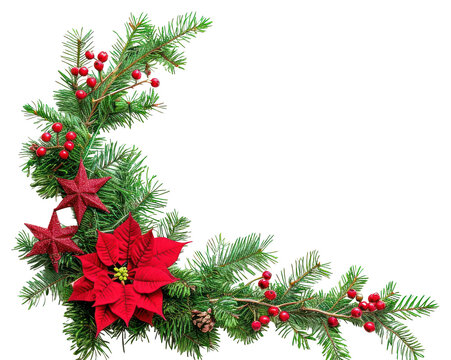 PNG  Christmas corner arrangement christmas flower plant.
