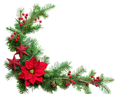 PNG  Christmas corner arrangement christmas flower plant.