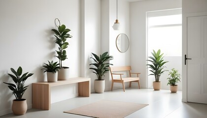 Photo interior modern design room 3d illustration