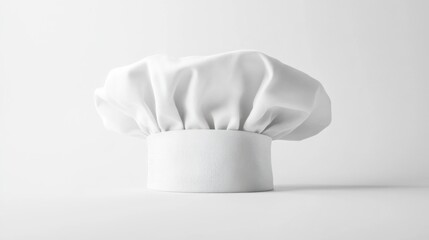 White Chef Hat Isolated on White Background