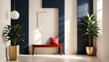 Photo interior modern design room 3d illustration