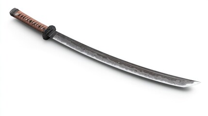 Japanese Katana with Intricate Etched Blade