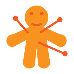 Voodoo Doll Vector Flat Icon Design