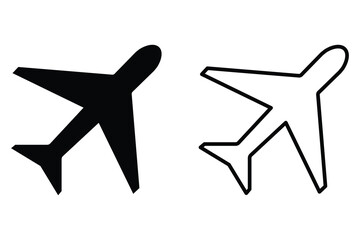 plane airplane icon flight vector symbol