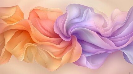 Obraz premium Abstract Swirling Pastel Colors Fabric Texture