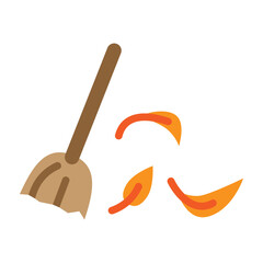 Broom Vector Flat Icon Design