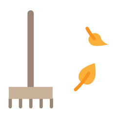 Rake Vector Flat Icon Design