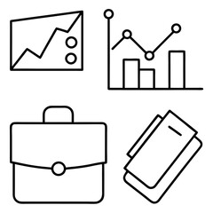 Calendar, Chart, and Wallet Icons - Vector Art