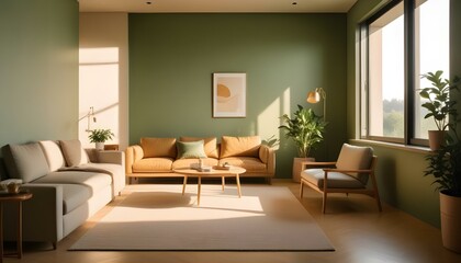 Fototapeta premium Photo interior modern design room 3d illustration