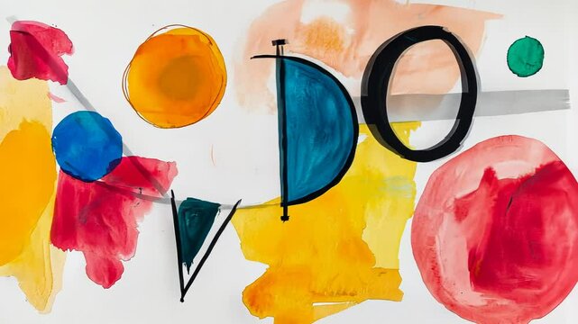 Chromatic basic shapes with kinetic motion graphic animation