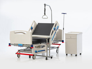 Functional Hospital and patient bed and medical supplies