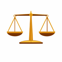 Justice scales symbol on a isolated white background (26)