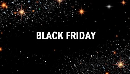 Modern Black Friday banner header backdrop with sparkling gifts and deals background