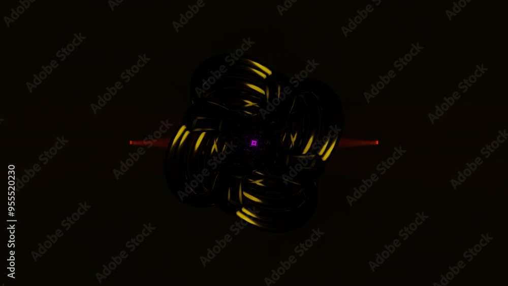 Poster flashing neon lights create a vibrant, rhythmic pattern in a seamless disco vj loop.