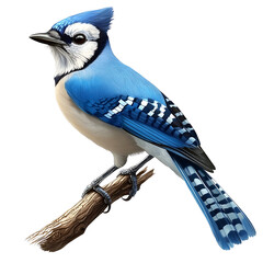 blue jay on a white background