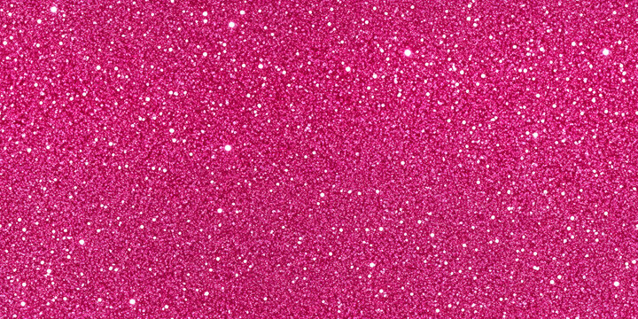 Seamless hot pink trendy small shiny sparkly glitter barbiecore aesthetic fashion backdrop. Shiny bold feminine fuchsia bling pattern. Girly colorful background texture or wallpaper. 3D rendering.