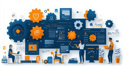 Tech Troubleshooter: Efficient Customer Service Solutions, poster with a dynamic illustration of a tech troubleshooter diagnosing and fixing issues,