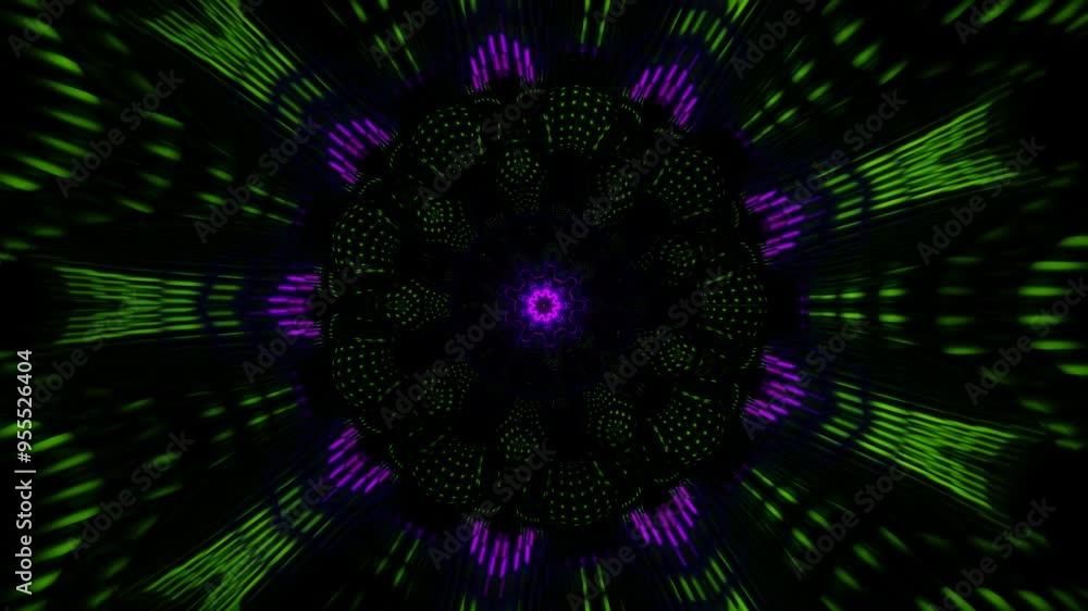 Poster neon lights pulse vibrantly in a rhythmic, seamless disco vj loop for endless visuals.