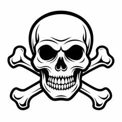 Cutlery Icon Vector Art Danger Skull Icon - Vector Art Illustration