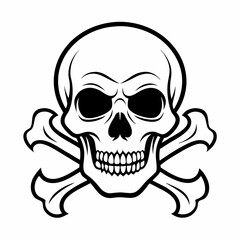 Cutlery Icon Vector Art Danger Skull Icon - Vector Art Illustration