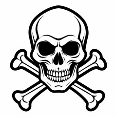 Cutlery Icon Vector Art Danger Skull Icon - Vector Art Illustration