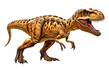 Obraz premium Realistic dinosaur illustration, isolated on transparent background
