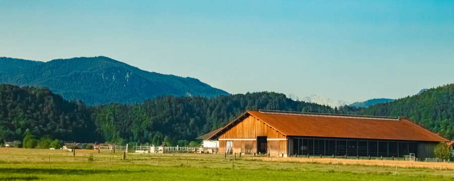 Alpine summer view near Marquartstein, Traunstein, Bavaria, Germany