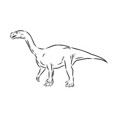 aardonix vector sketch dinosaurs isolated on white background,