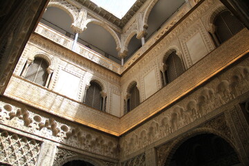 detail of facade in moorish palace