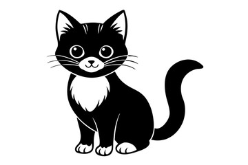 black and white cat