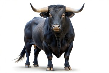 Bull isolated on a pure white background
