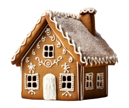 PNG Gingerbread house gingerbread cookie food. - Powered by Adobe