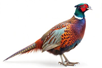 Pheasant isolated on a pure white background
