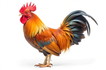 Fototapeta premium rooster isolated on a pure white backgound 