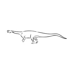 aardonix vector sketch dinosaurs isolated on white background,