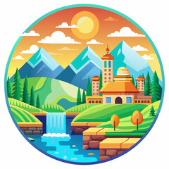 Landscape Icon Vector Art