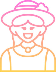 Tourist woman icon