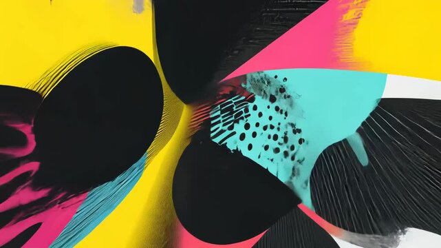 Colorful Geometric Risograph Motion Design Animation