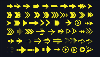 Arrows simple elements vector, modern, futuristic