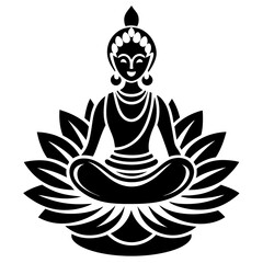 Fototapeta premium Dhantera silhouette line art vector white background