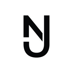 Letter Nj unique shape modern business branding logo